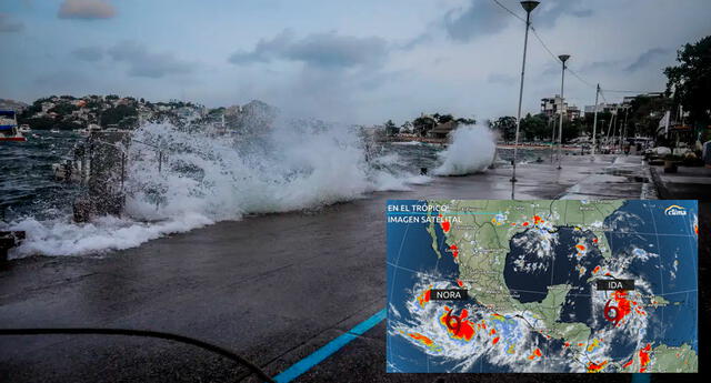 Huracanes ‘Ida’ y ‘Nora’ acorralan a México y Estados Unidos a pocas horas de su impacto